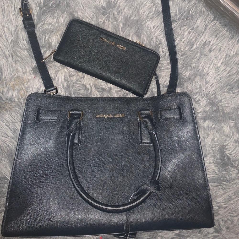 Michael Kors Black Purse and Wallet